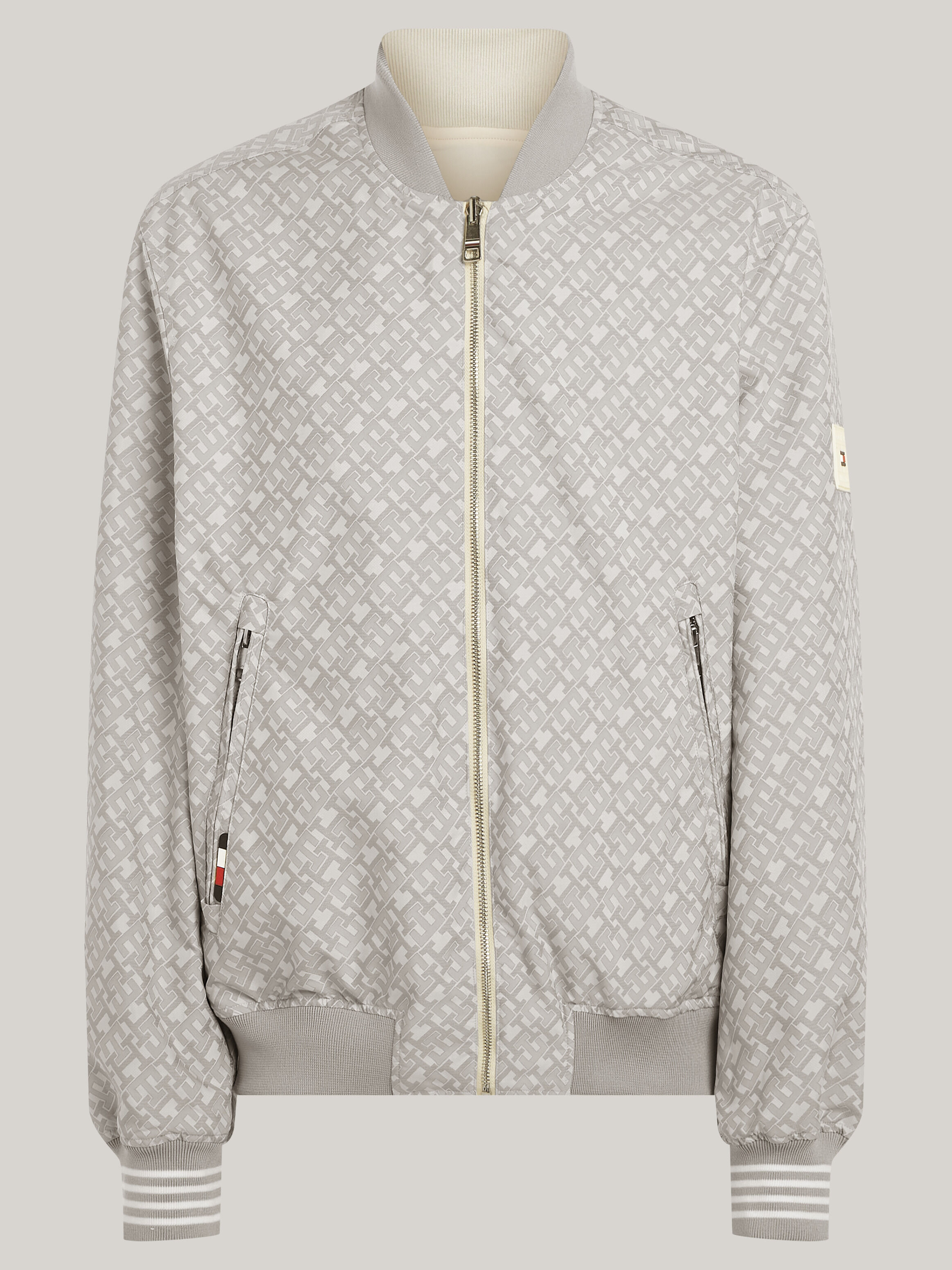 White quilted bomber jacket online