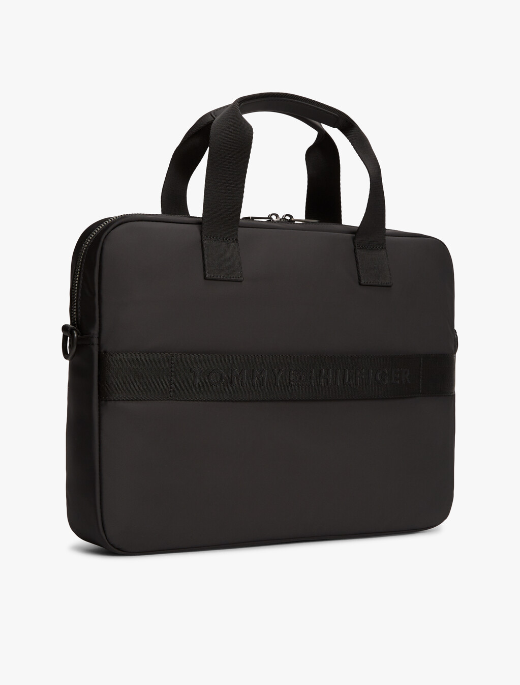 Metal Logo Laptop Bag, Black, hi-res