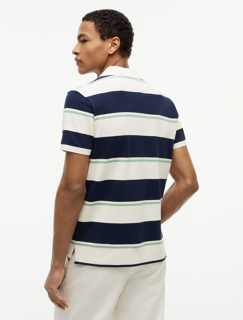 Regular Fit Pique Stripe Polo Shirt, Carbon Navy / Multi, hi-res