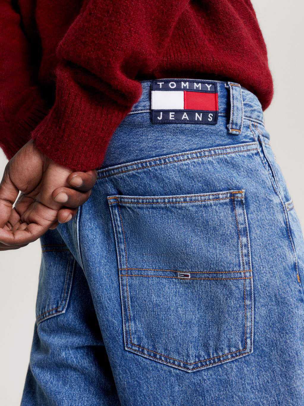 Aiden Baggy Faded Seam Jeans, Denim Medium, hi-res