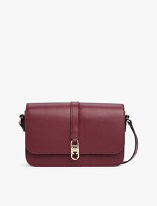 TH Monogram Flap Crossbody Bag, Deep Rouge, hi-res