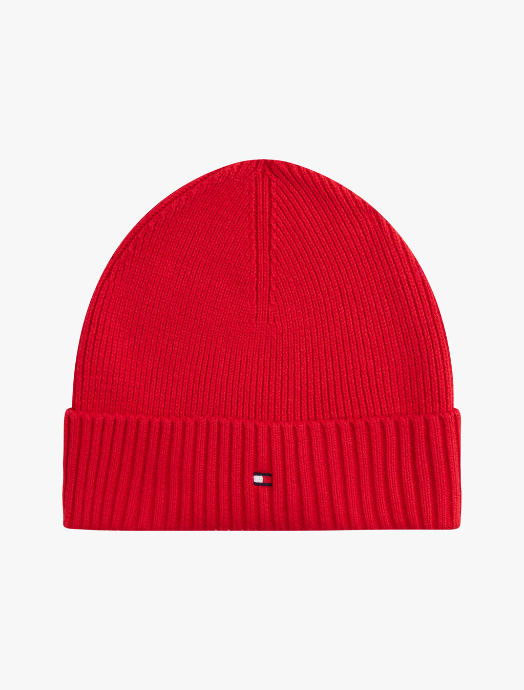 Hilfiger Flag Beanie with Cashmere, Primary Red, hi-res
