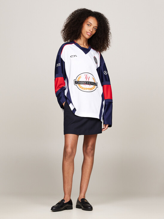 Tommy x Mercedes F1 x CR Back Graphic Hockey Sweatshirt