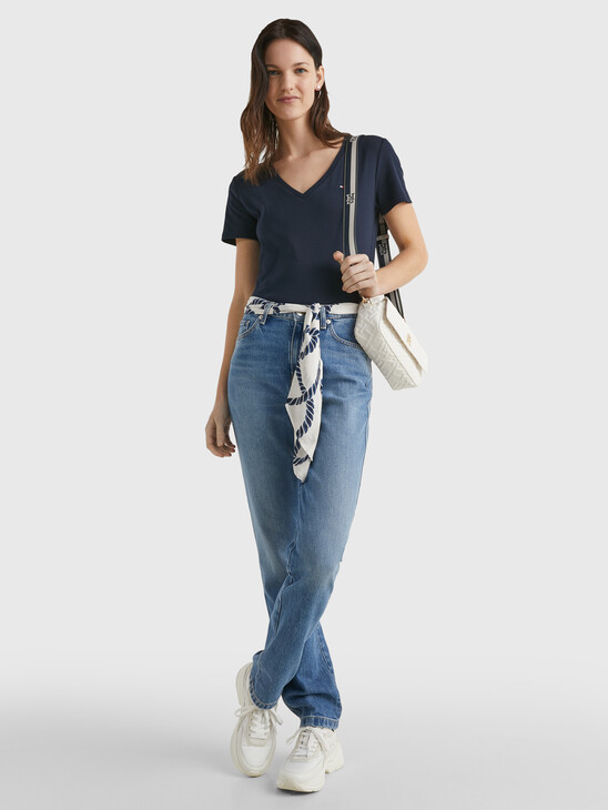 STRIPE SLIM FIT V-NECK T-SHIRT