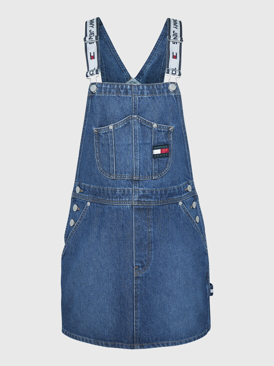 DENIM DUNGAREE DRESS