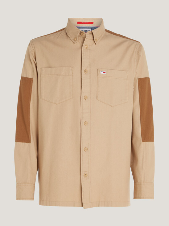 Tonal Canvas Relaxed Fit Shirt