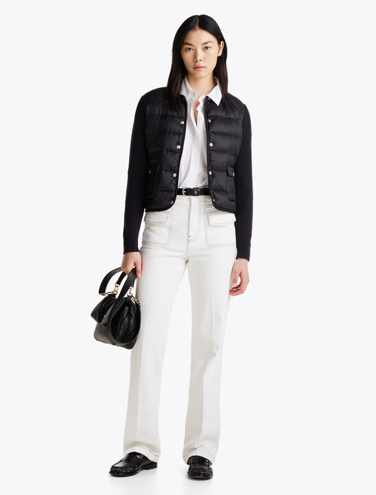 Down Contrast Quilted Jacket