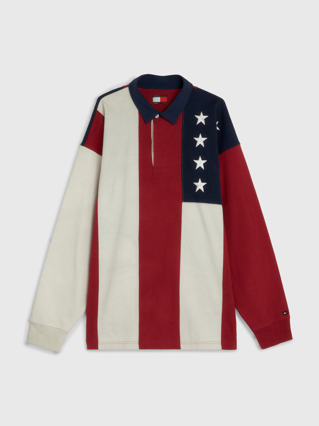 Tommy Hilfiger X Shawn Mendes Flag Rugby Shirt, Rouge / Weathered White, hi-res