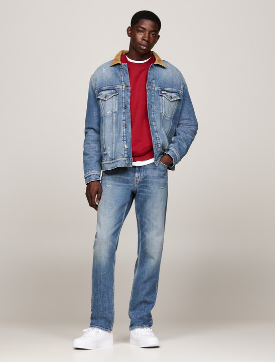 Ryan Distressed Denim Trucker Jacket