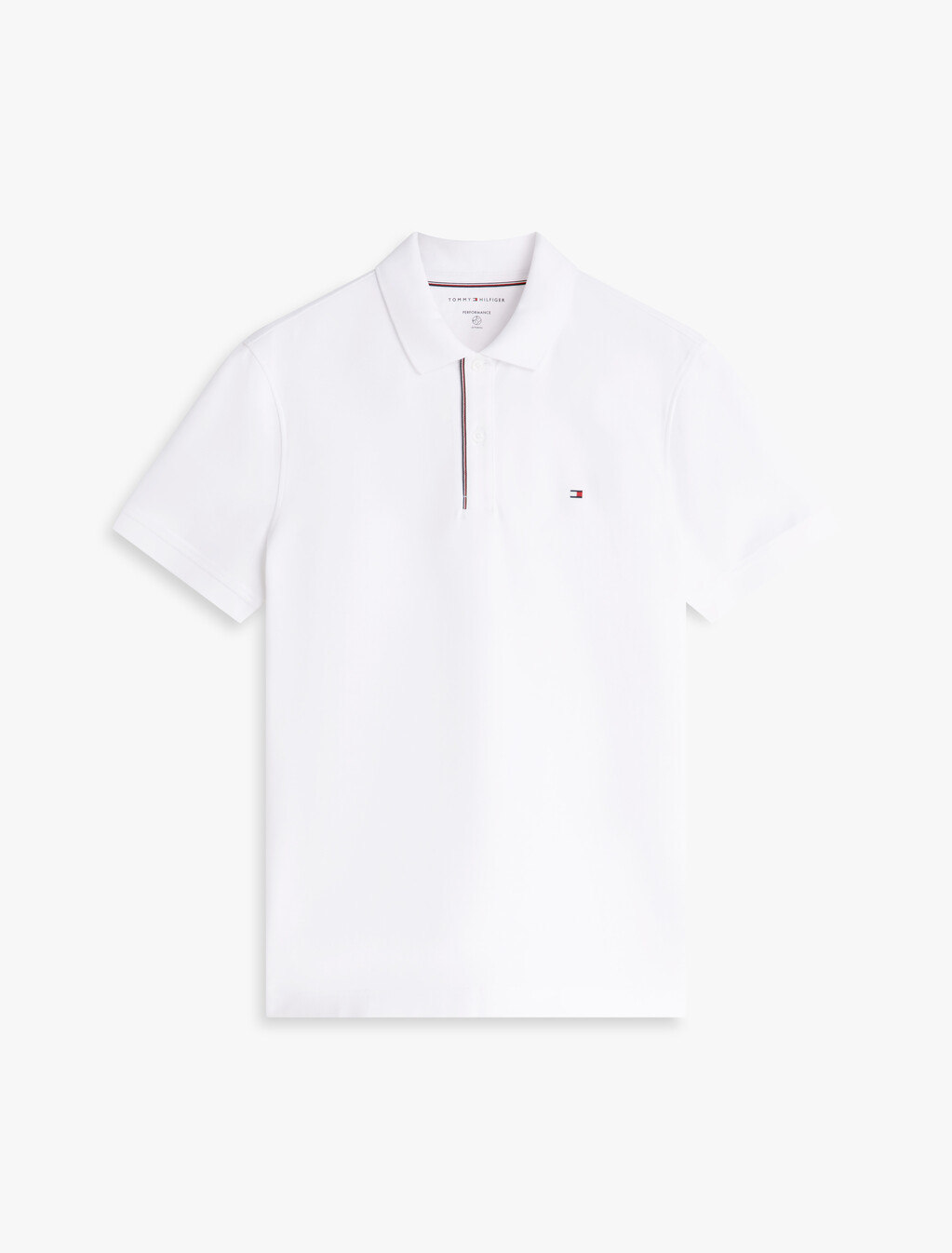 Jacquard Regular Polo, White, hi-res
