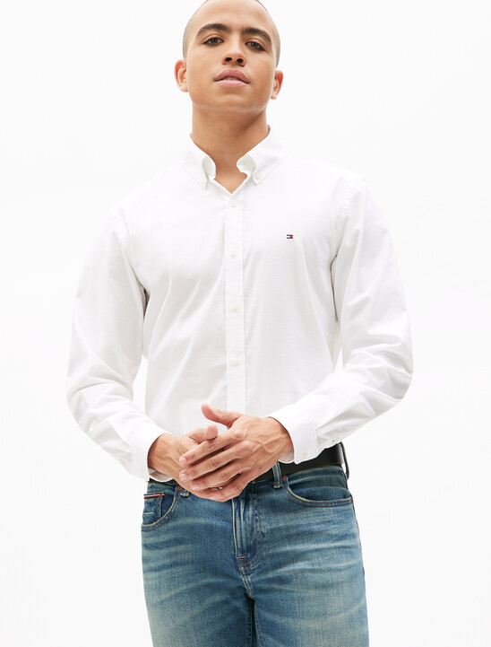 Lightweight Oxford Solid Shirt, Th Optic White Lightweight Oxford Solid Shirt
