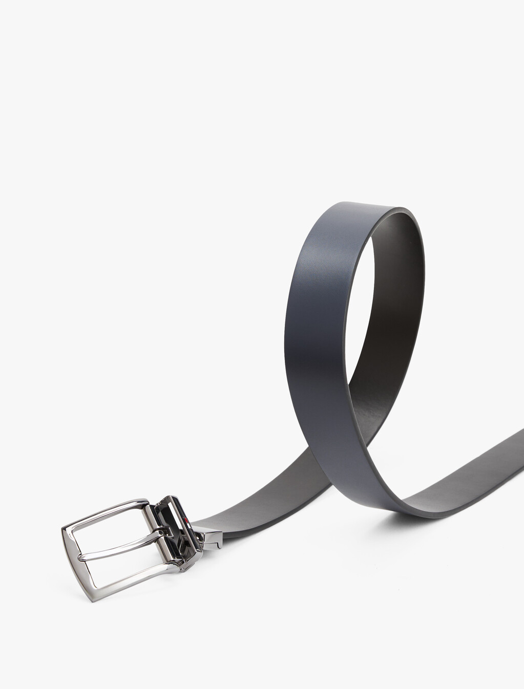 Reversible Leather Belt, Preppy Navy, hi-res