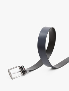 Reversible Leather Belt, Preppy Navy, hi-res