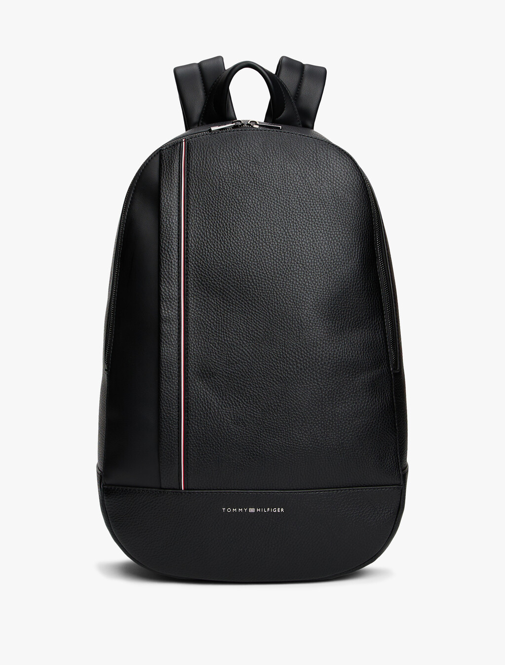 Metal Logo Pebble Grain Backpack, Black, hi-res