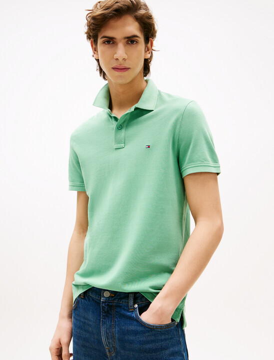 Garment Dyed Flag Embroidery Regular Polo