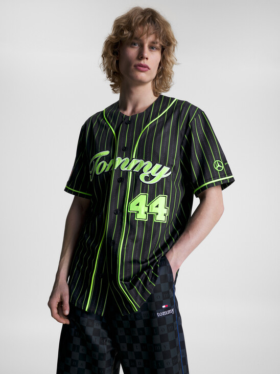 TOMMY X MERCEDES-AMG F1 X AWAKE NY LEWIS HAMILTON BASEBALL SHIRT