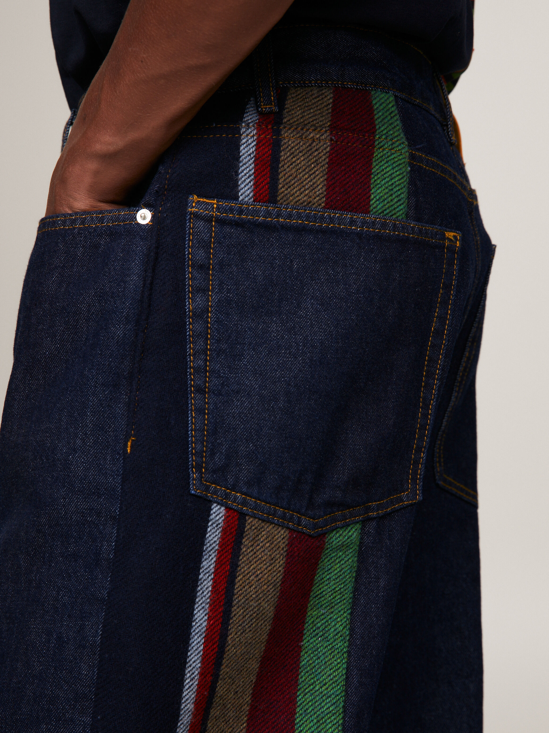 Tommy x Pendleton New York Stripe Straight Jeans blue Tommy Hilfiger Singapore