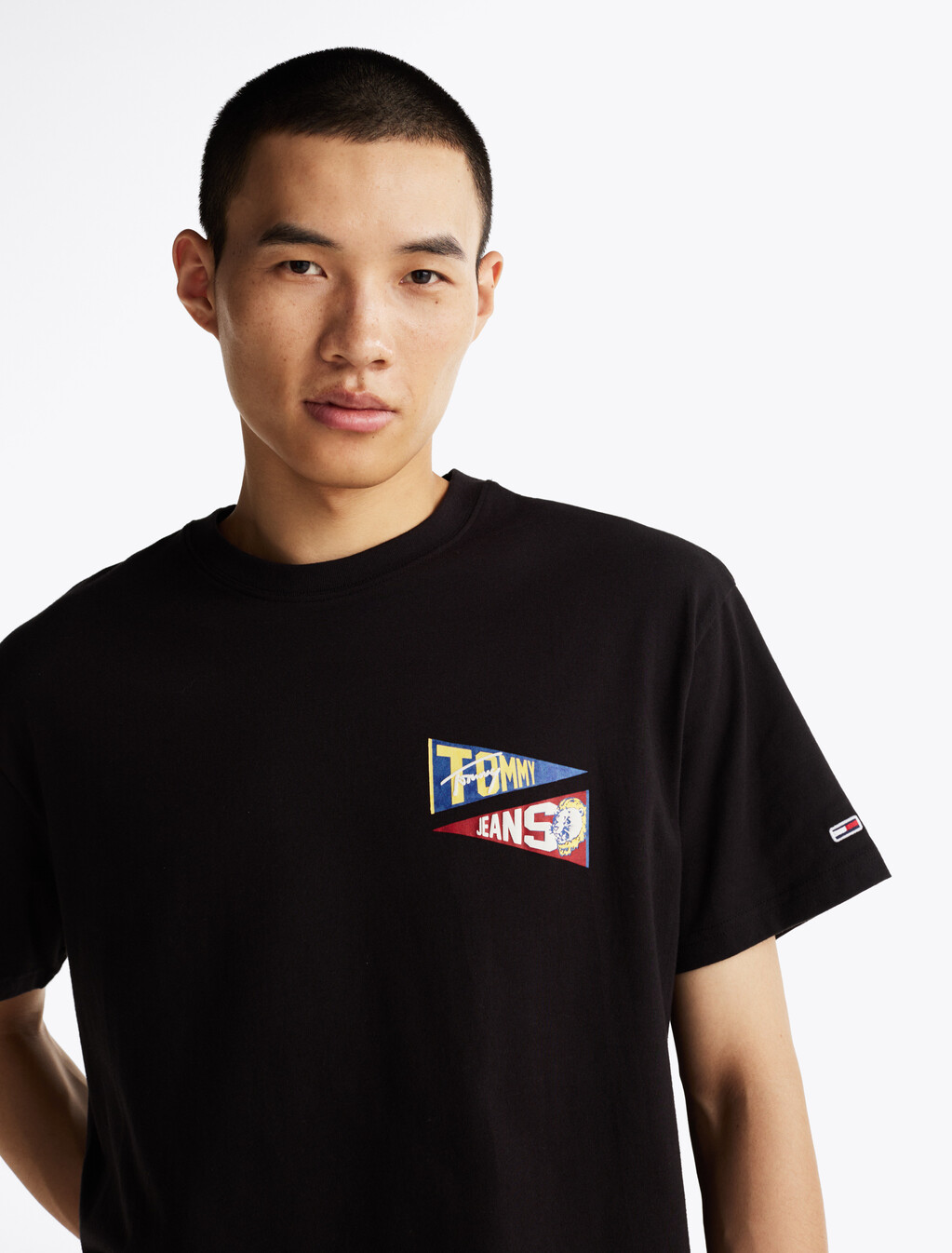 Relaxed Uni Flag Tiger T-Shirt, Black, hi-res