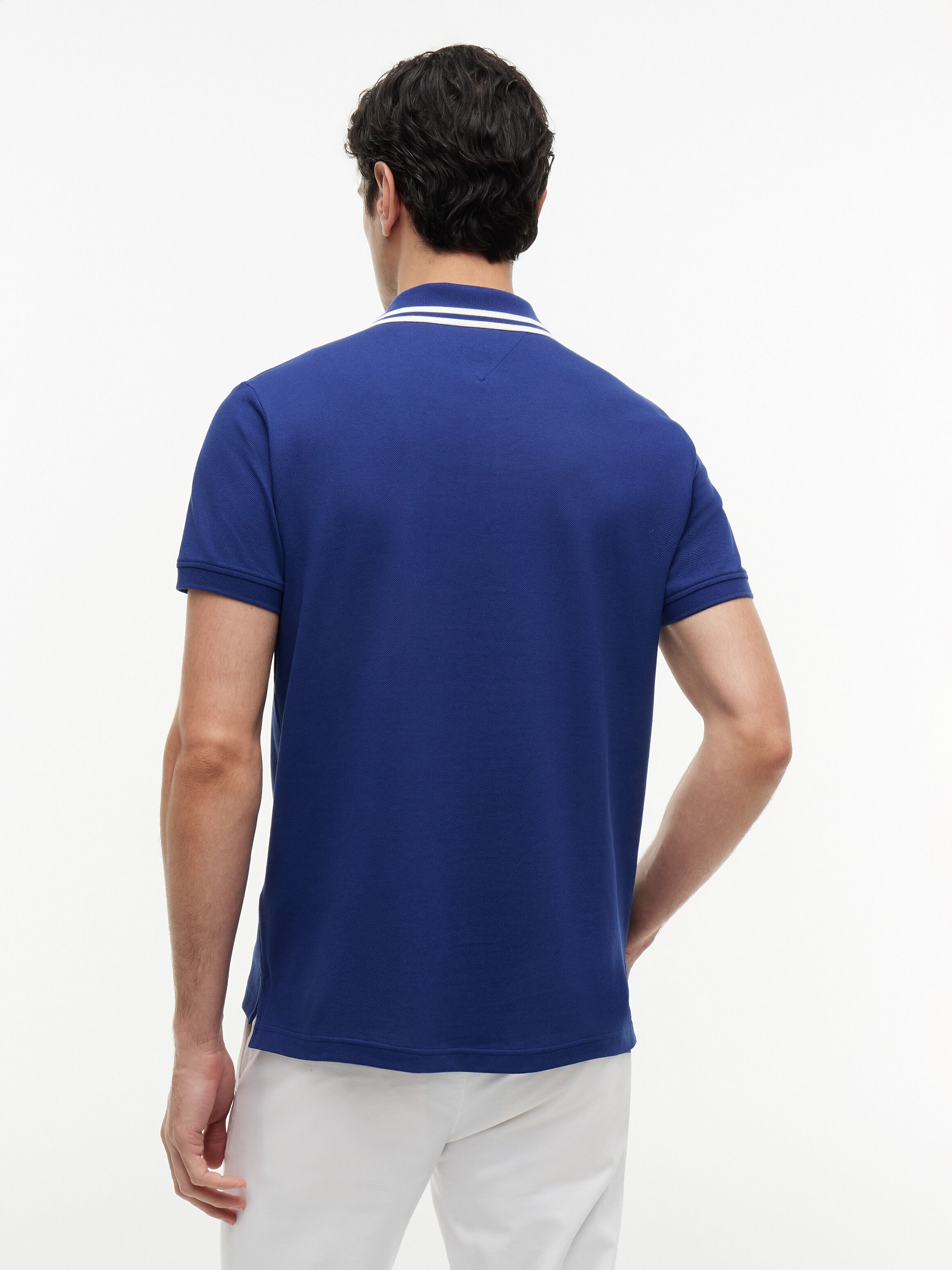 Regular Fit Pique Polo Shirt | blue | Tommy Hilfiger Singapore