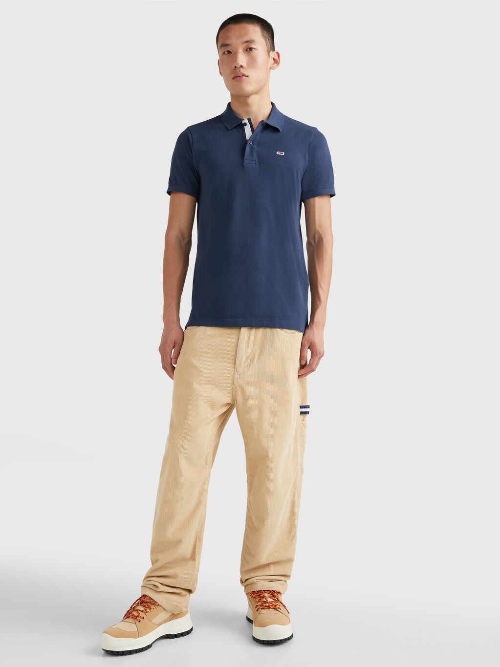 Tommy Jeans Flag Slim Polo, Twilight Navy, hi-res