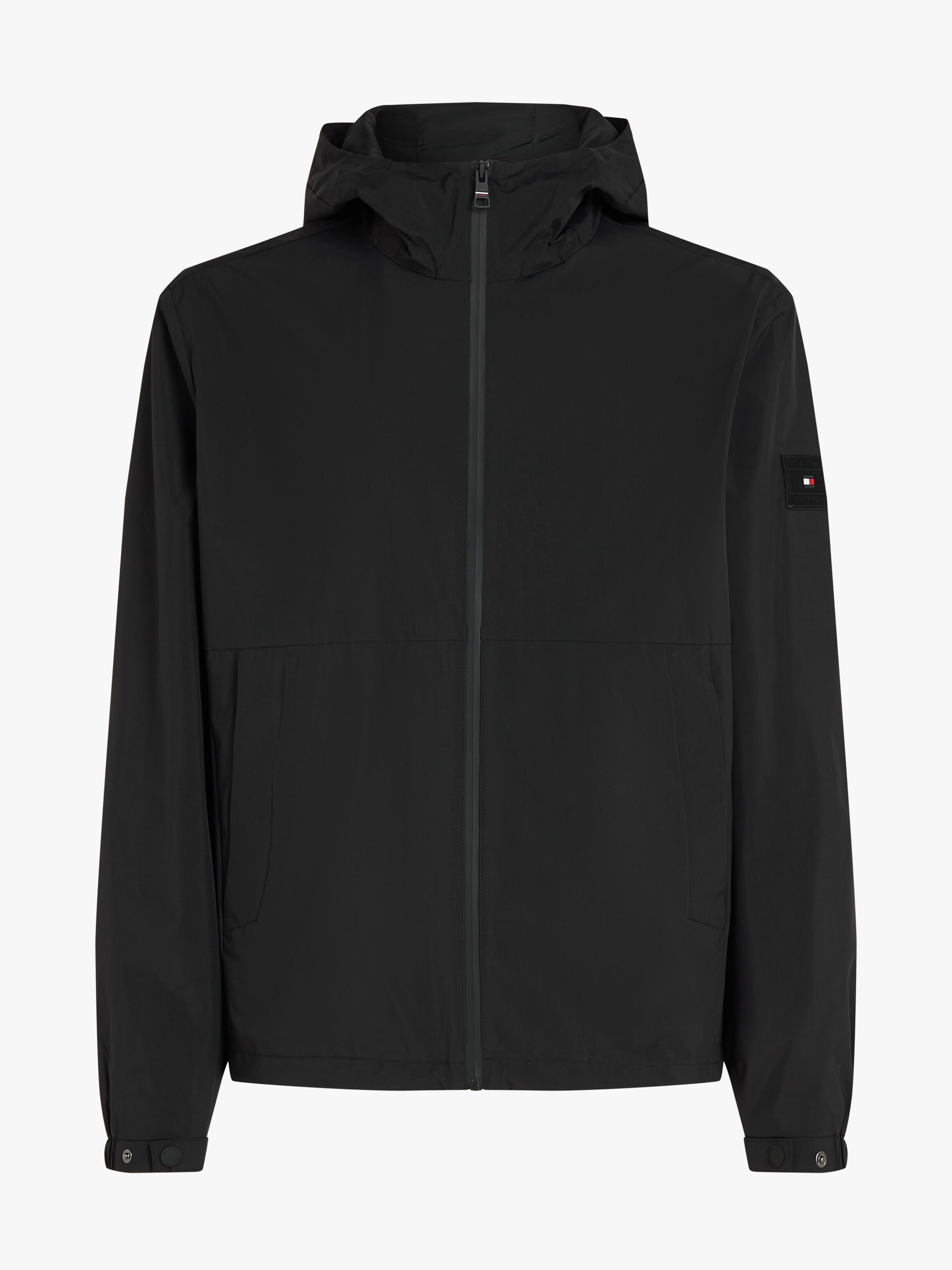 Hooded Nylon Jacket | black | Tommy Hilfiger Singapore
