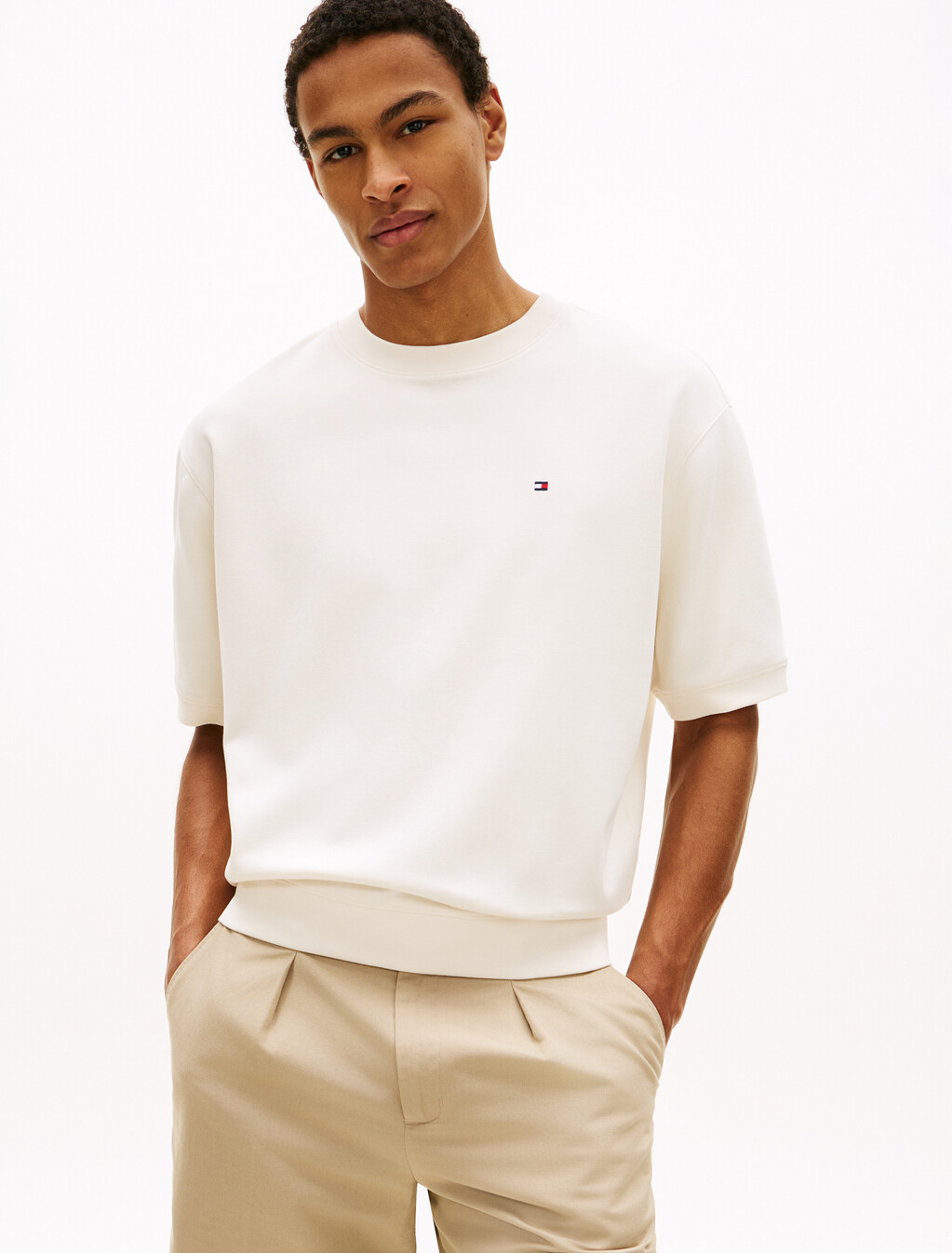 Double Knit Sweatshirt, Ivory Petal, hi-res