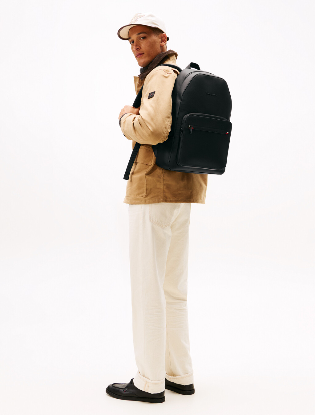 Corporate Textured Dome Backpack, Black, hi-res