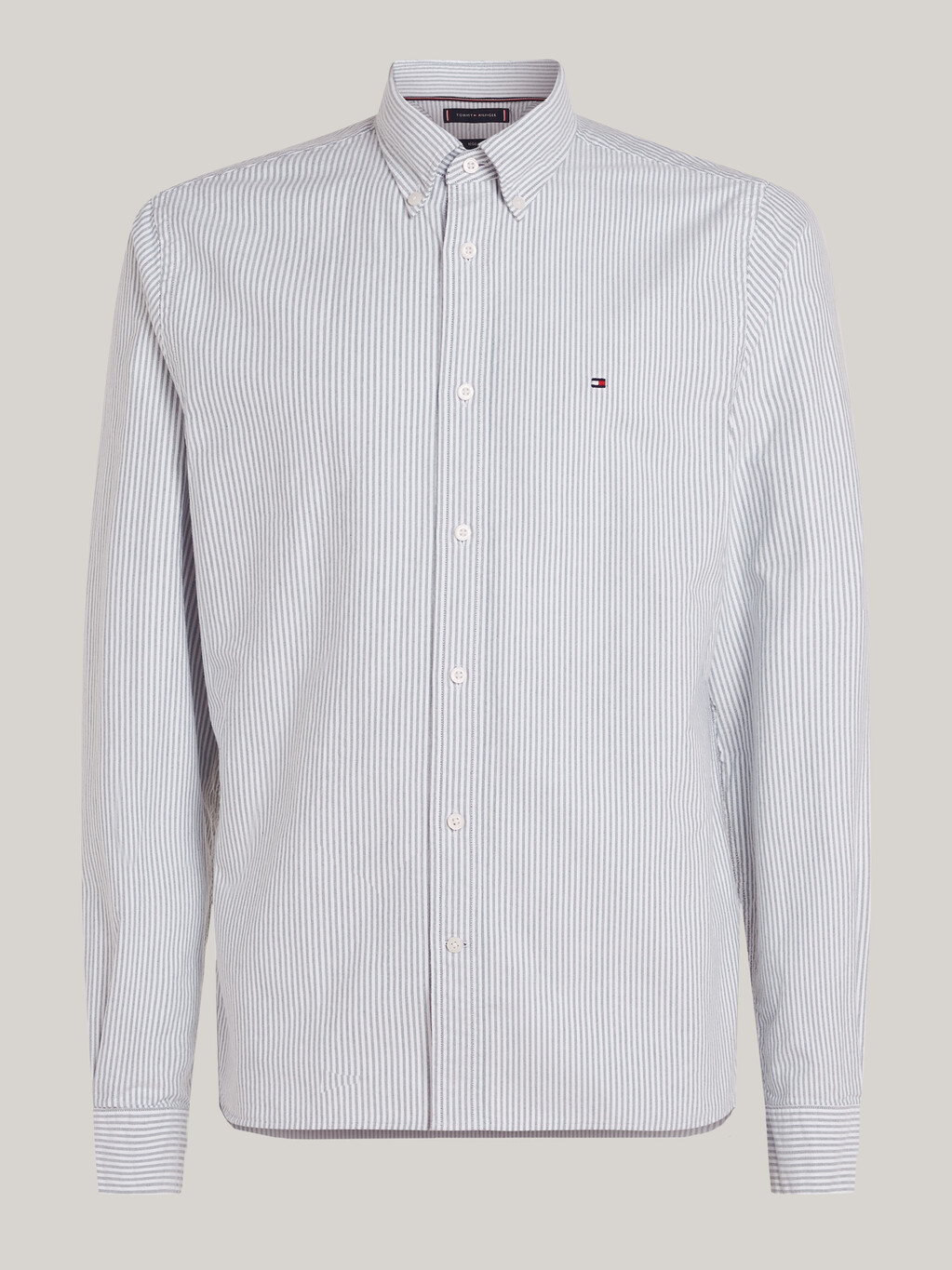Heritage Stripe Regular Fit Oxford Shirt, Ornamental Green / Optic White, hi-res