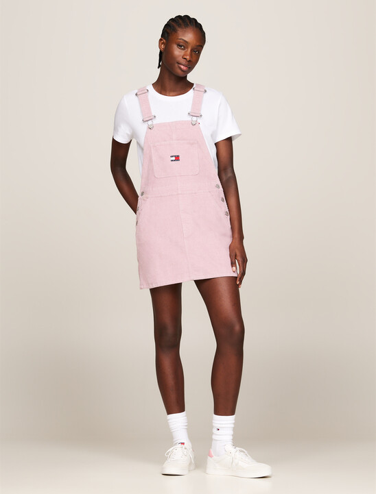 Corduroy Mini Dungaree Dress