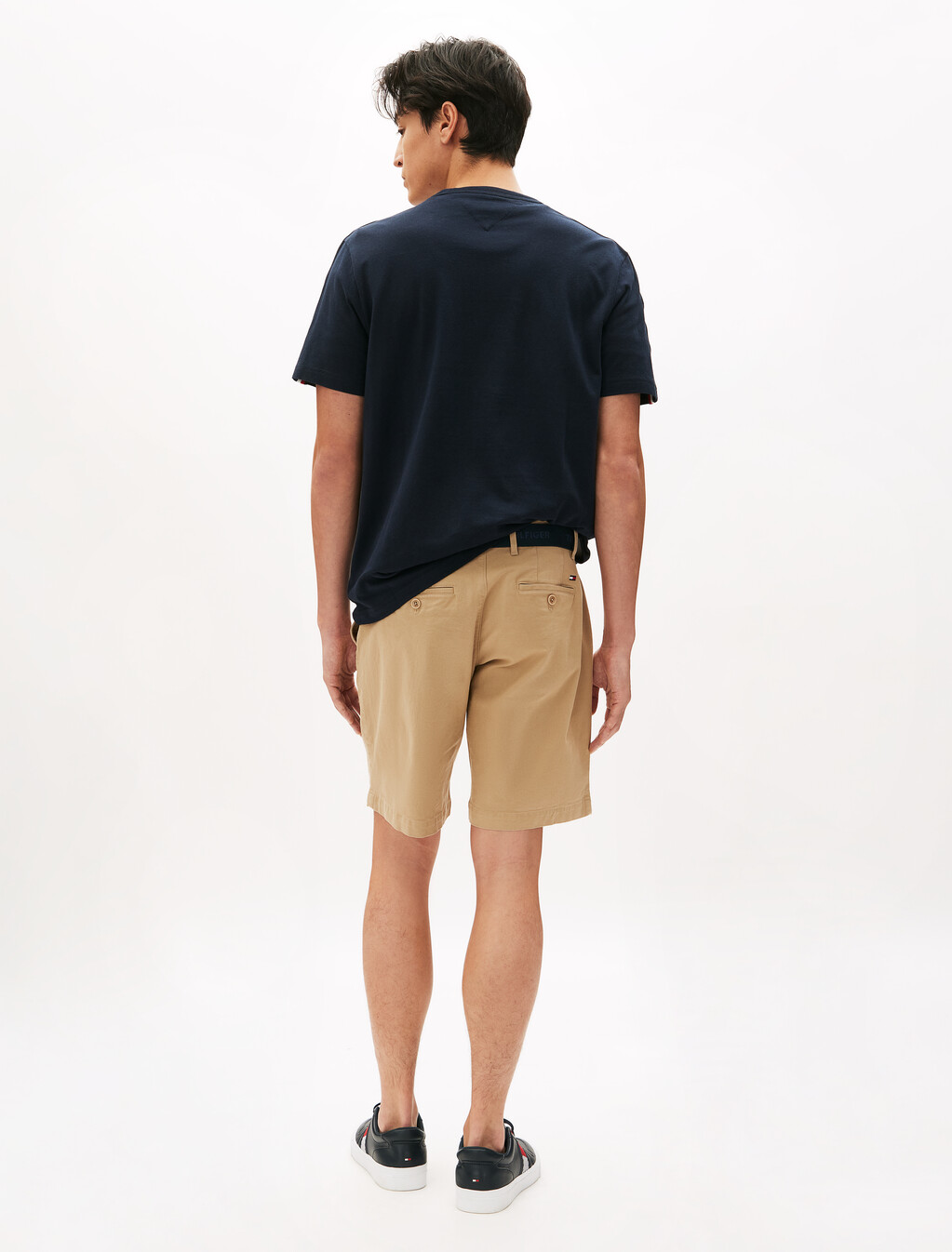 Essential Brooklyn Organic Cotton Twill Shorts With Belt, Desert, hi-res