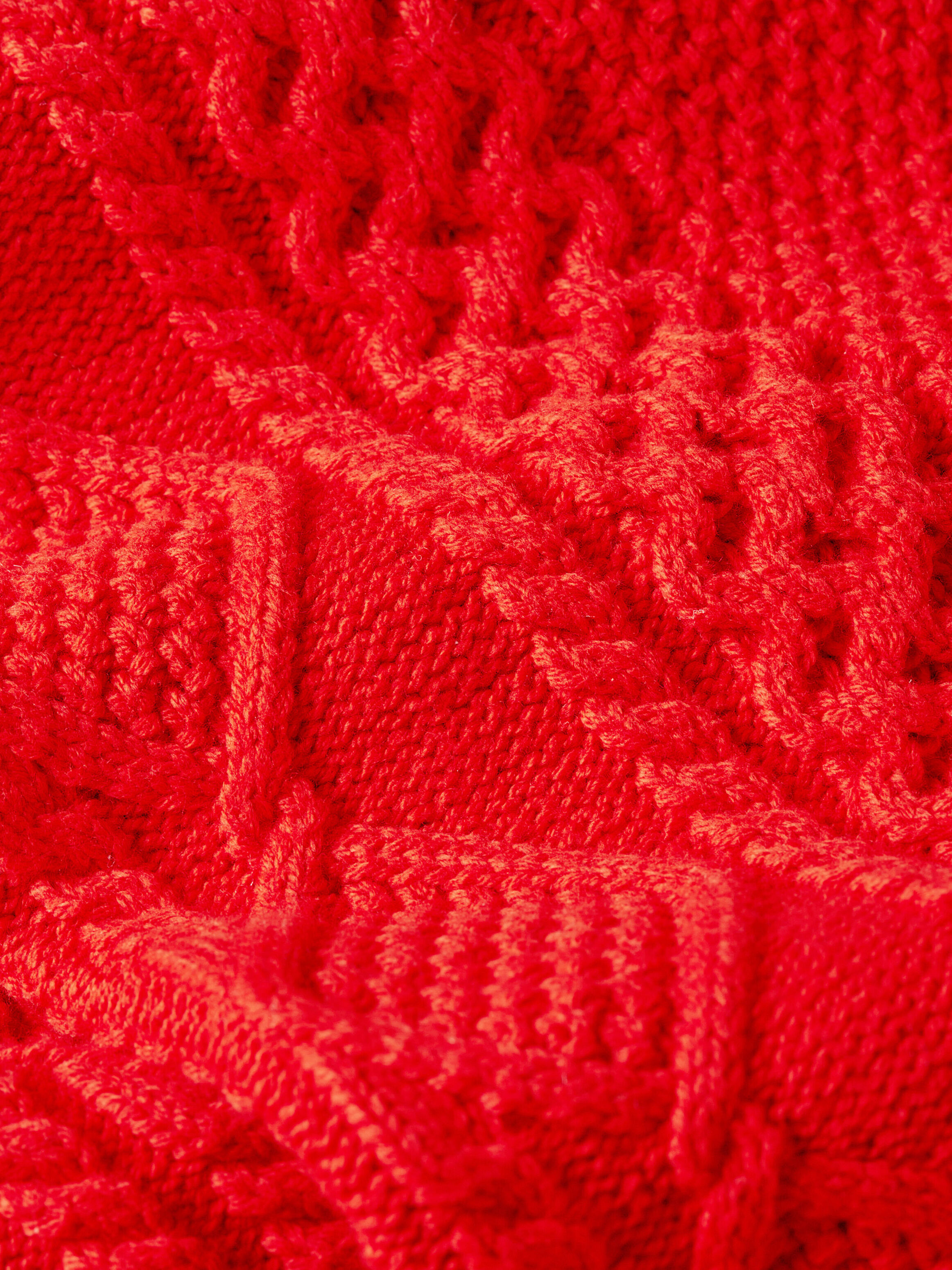 Red cropped online cardigan sweater