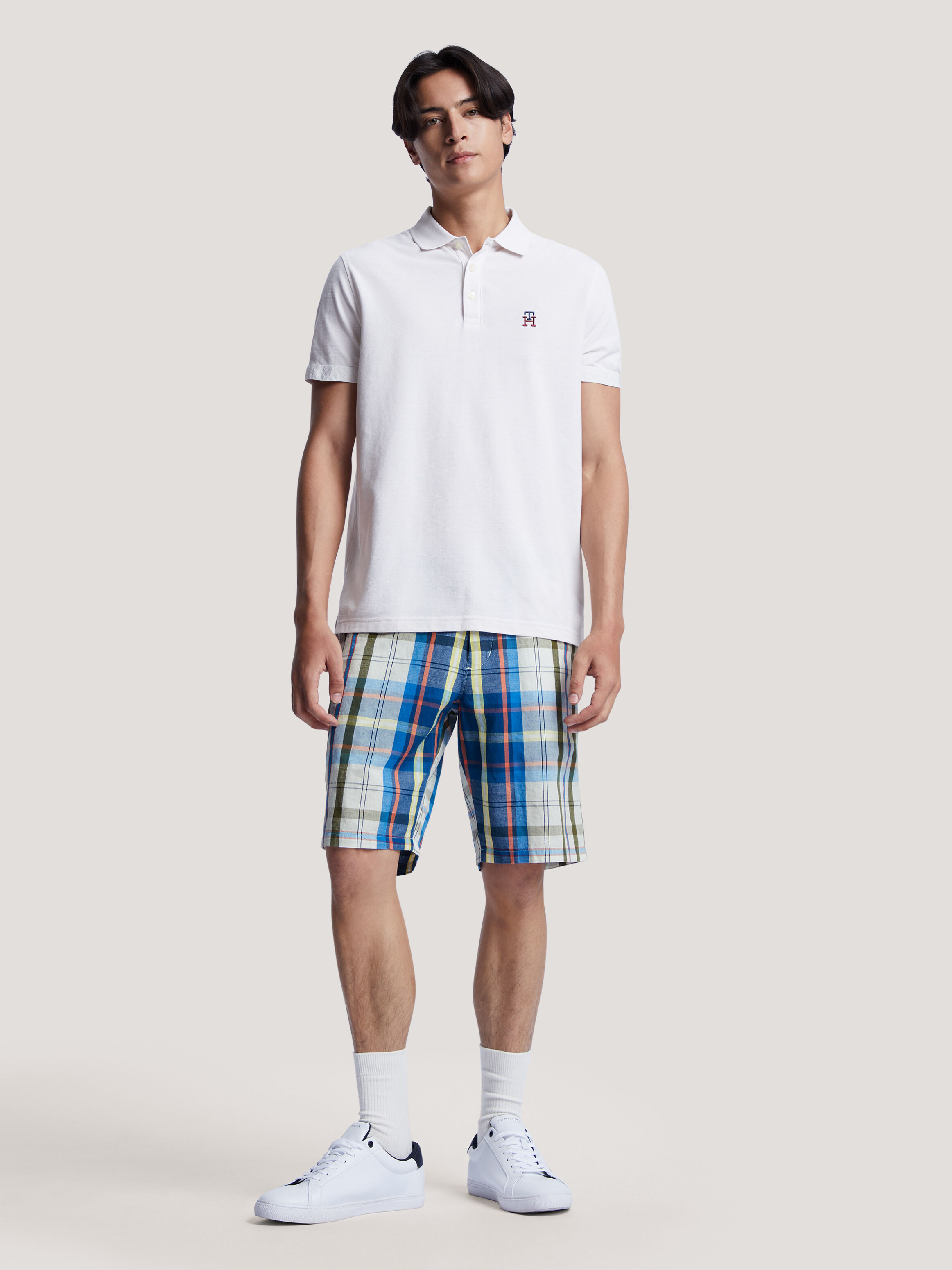 White sales tommy shorts