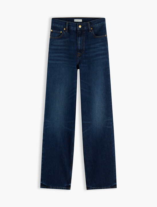Sarah High Rise Straight Faded Jeans