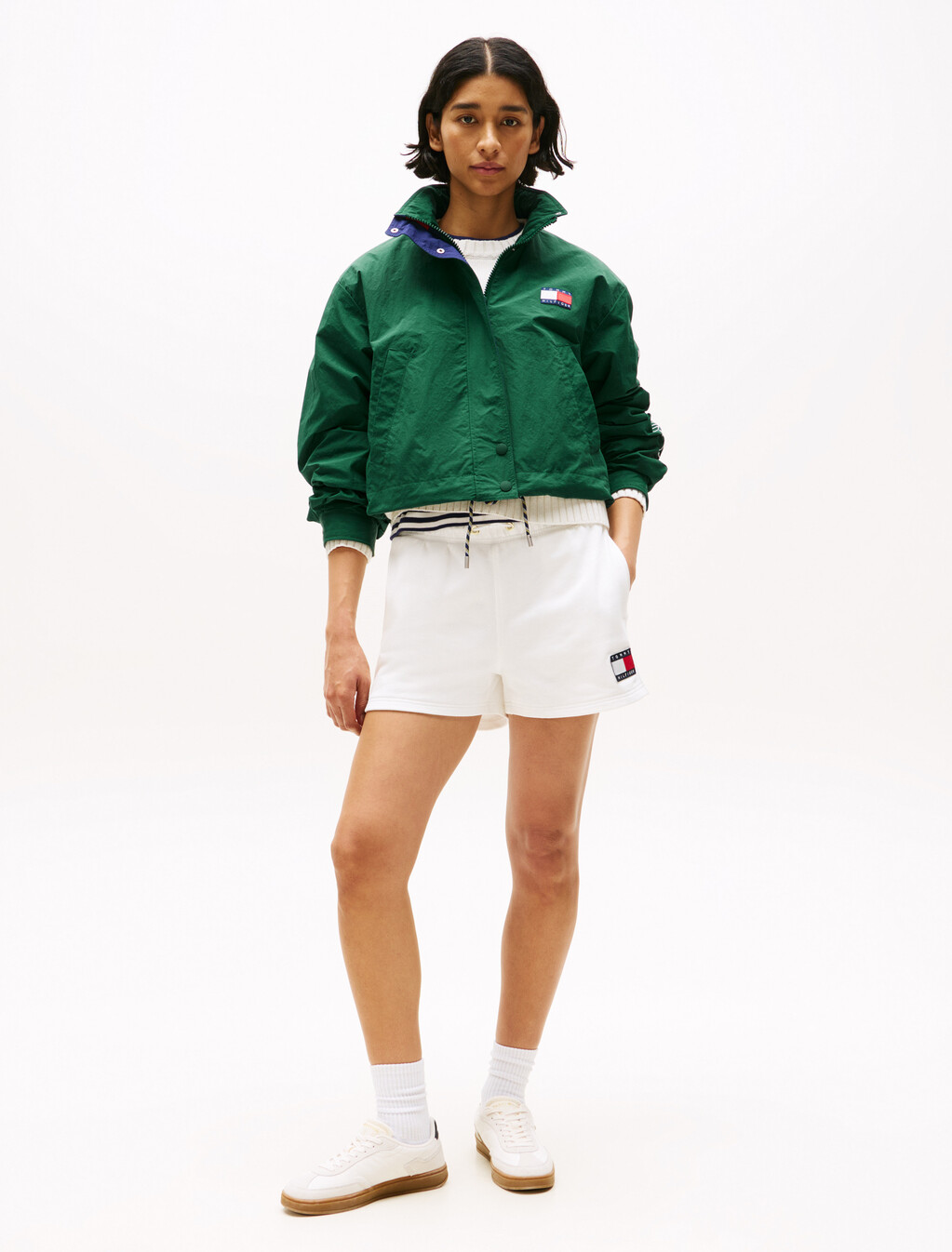 Hilfiger Sailing Signature Cropped Regatta Jacket, Ornamental Green, hi-res