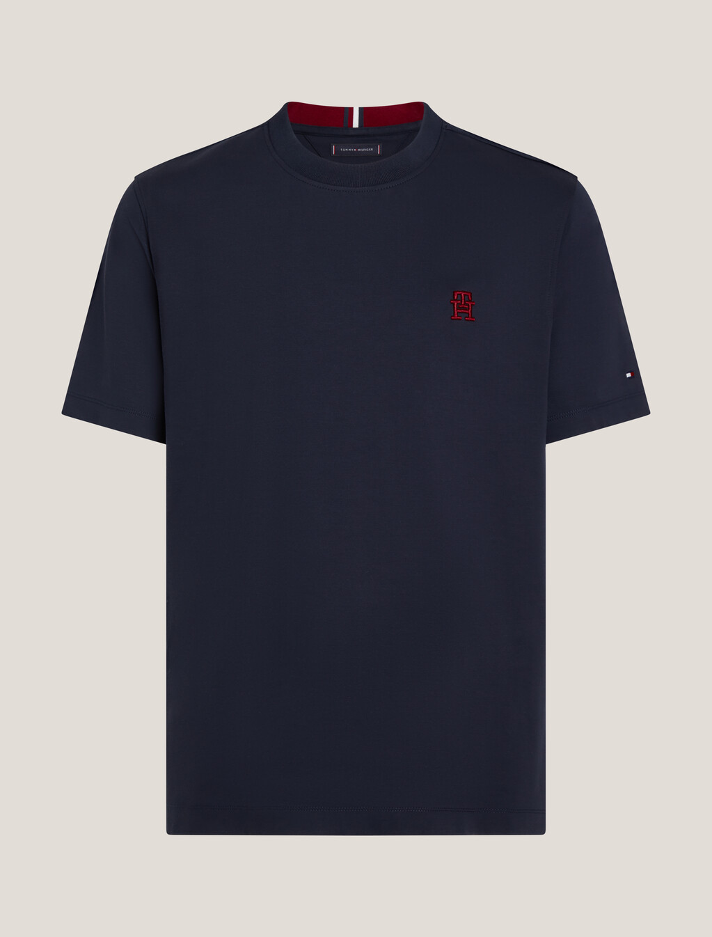 TH Monogram Interlock Cotton T-Shirt, Desert Sky, hi-res