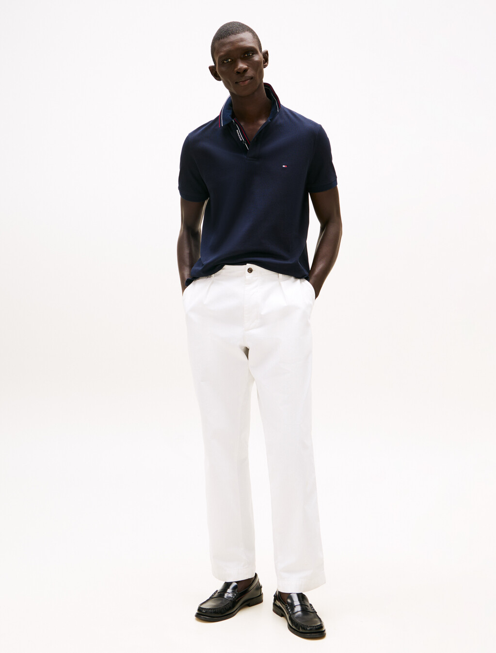 Regular Fit Tipped Collar Polo Shirt, Desert Sky, hi-res