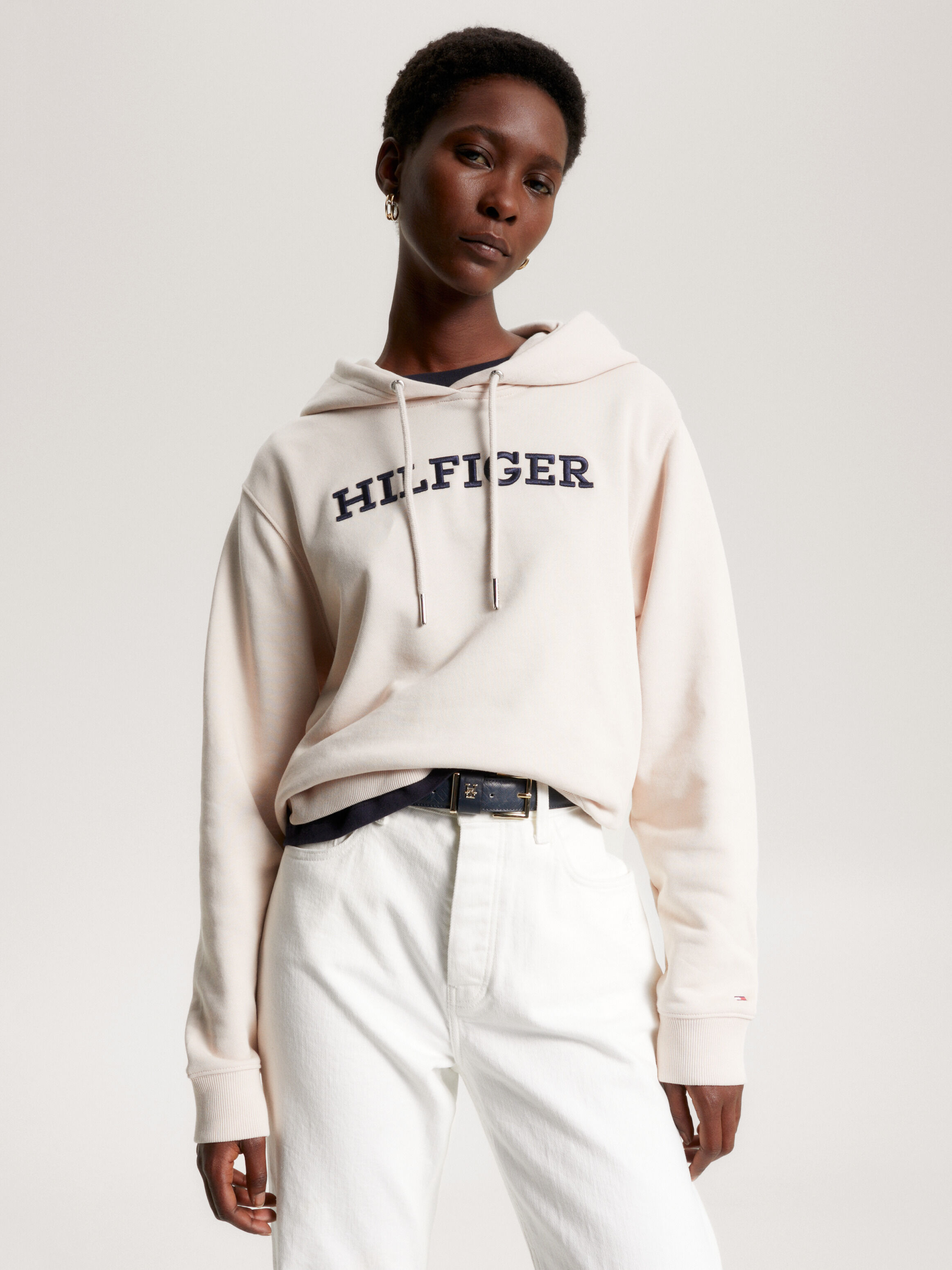 White hoodies womens hotsell tommy hilfiger
