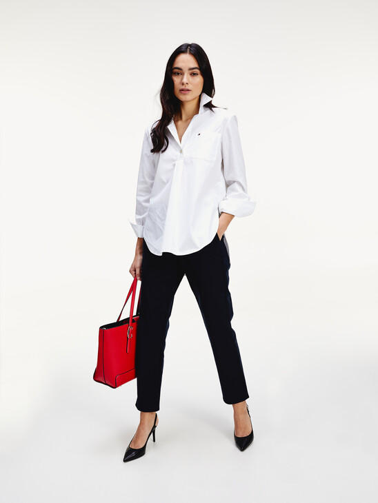 STRETCH COTTON SLIM FIT TROUSERS
