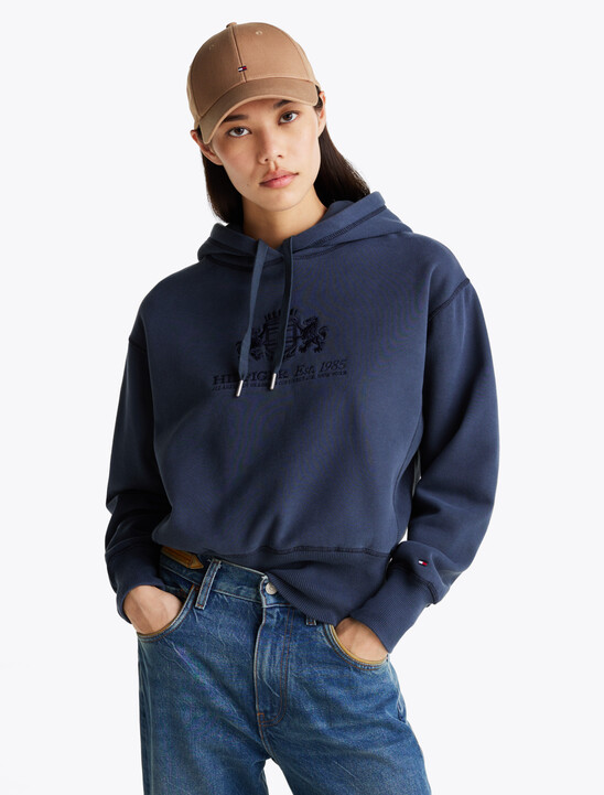 Logo Embroidery Drawstring Fleece Hoody