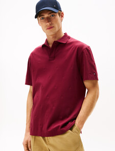 All Over Monogram Polo, Deep Rouge, hi-res