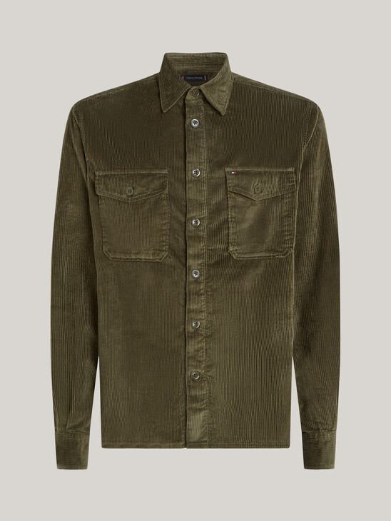 Embroidery Relaxed Corduroy Overshirt