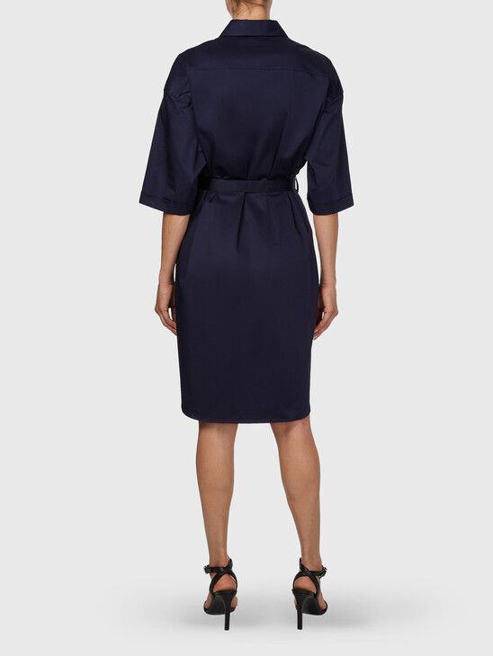 COTTON SATEEN SHIRT DRESS