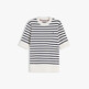 Ivory Petal/ Dark N Navy Breton Stp