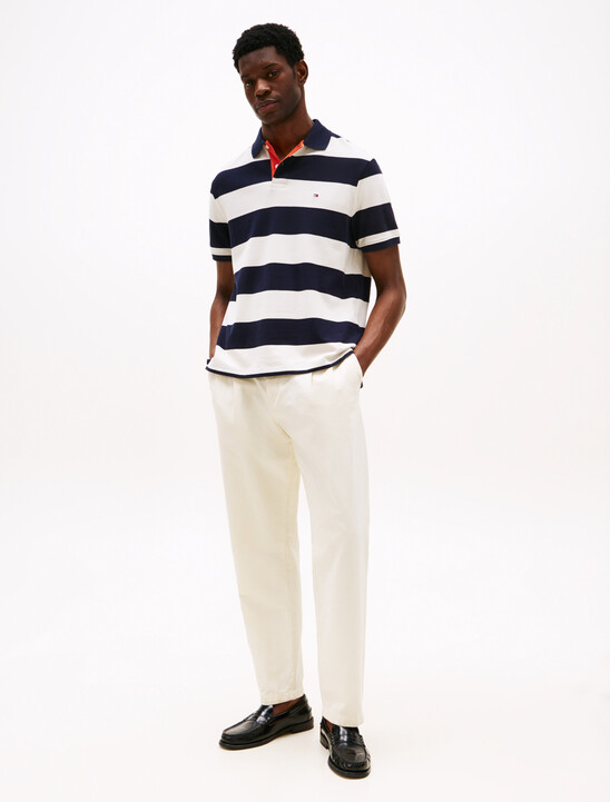 Relaxed Fit Colour-Blocked Polo Shirt