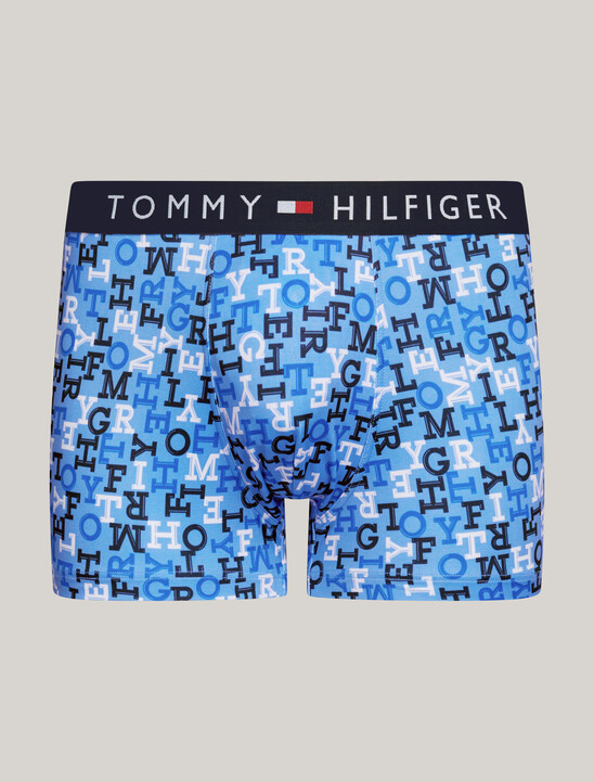 Th Original Print Logo Waistband Trunks, Th Spell Out Blue Spell Th Original Print Logo Waistband Trunks