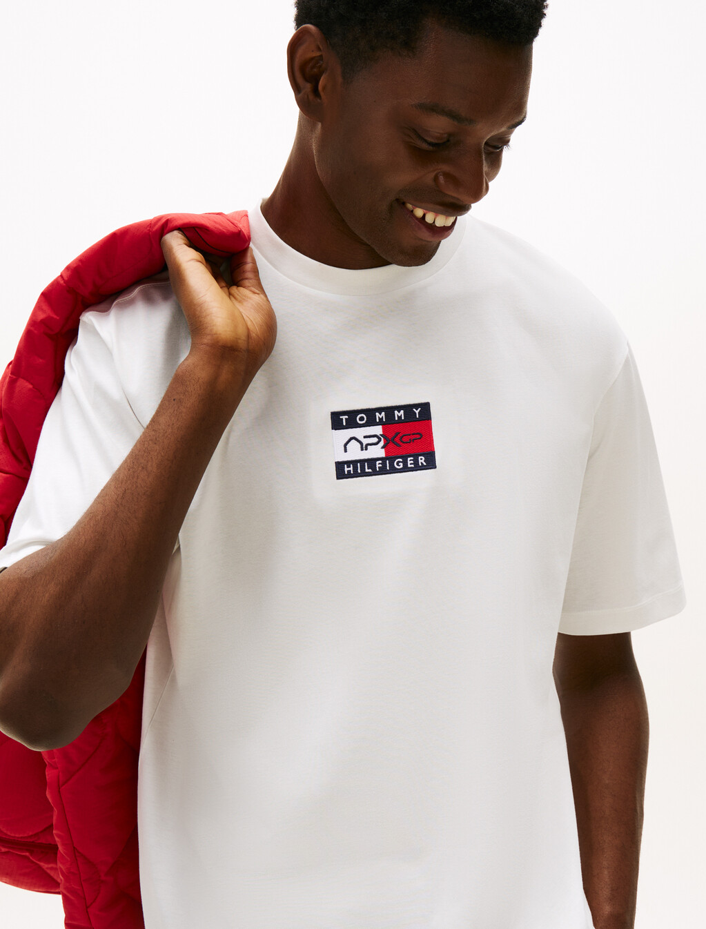 The APXGP Collection Flag Relaxed T-Shirt, Ecru, hi-res