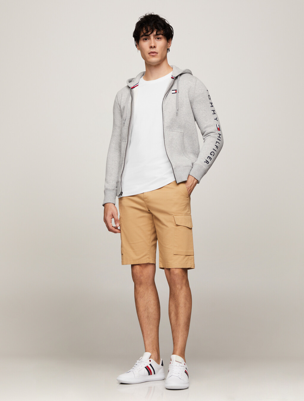 Hilfiger Logo Long Sleeve T-Shirt, White, hi-res