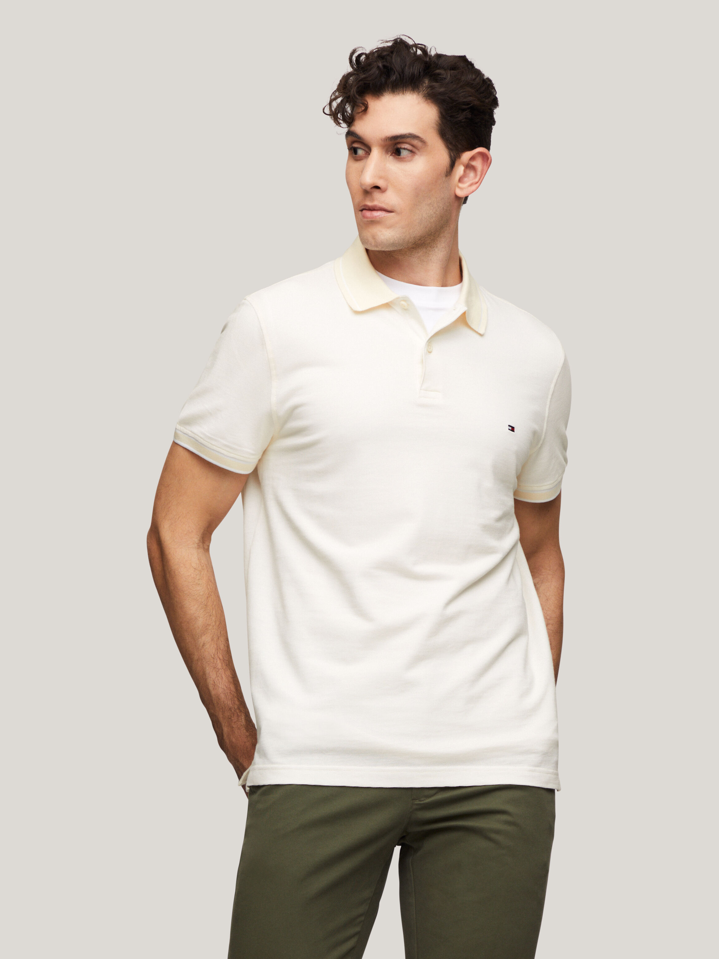 White polo sales shirt short sleeve