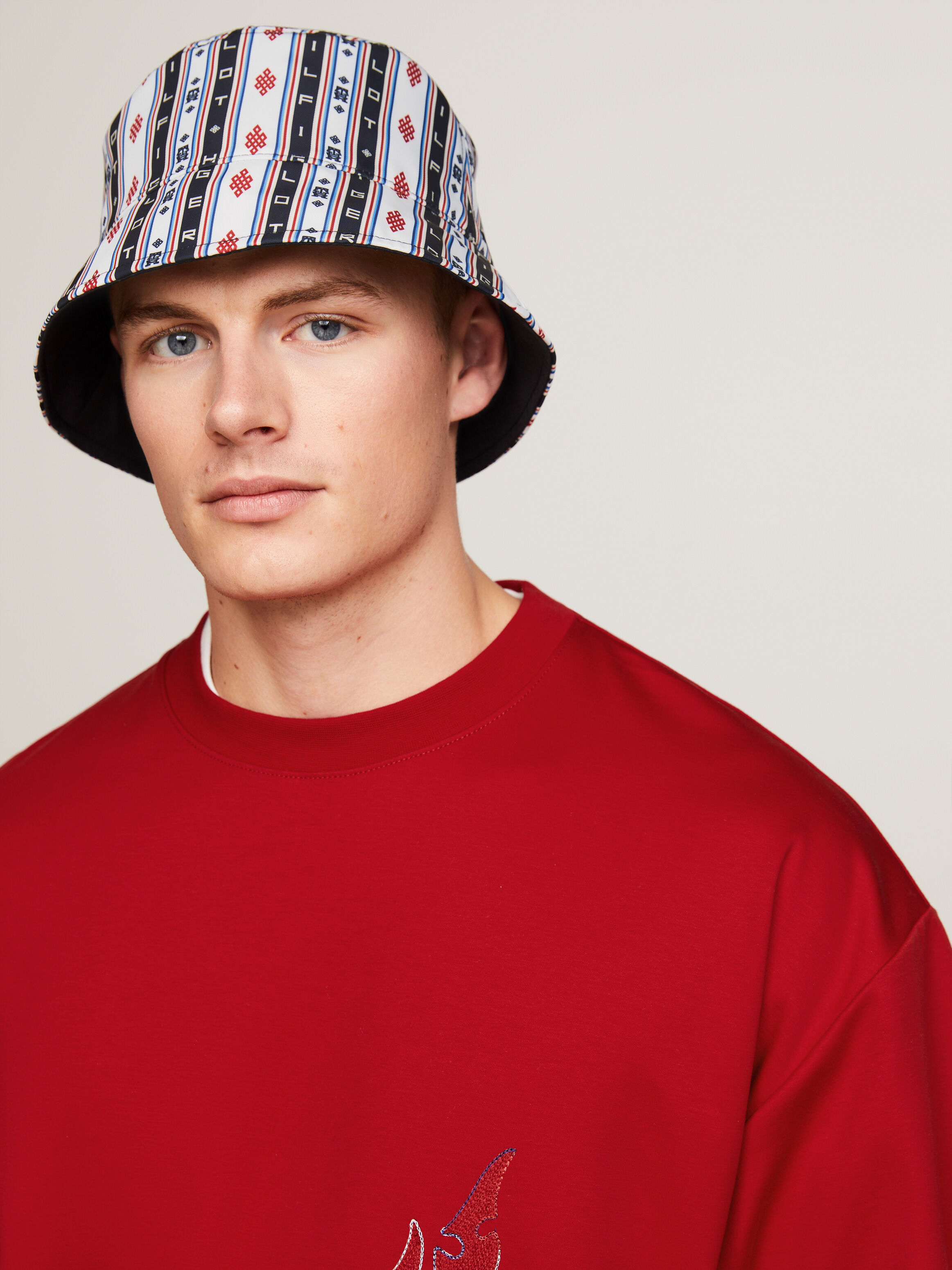 Tommy x CLOT Reversible Stripe Bucket Hat