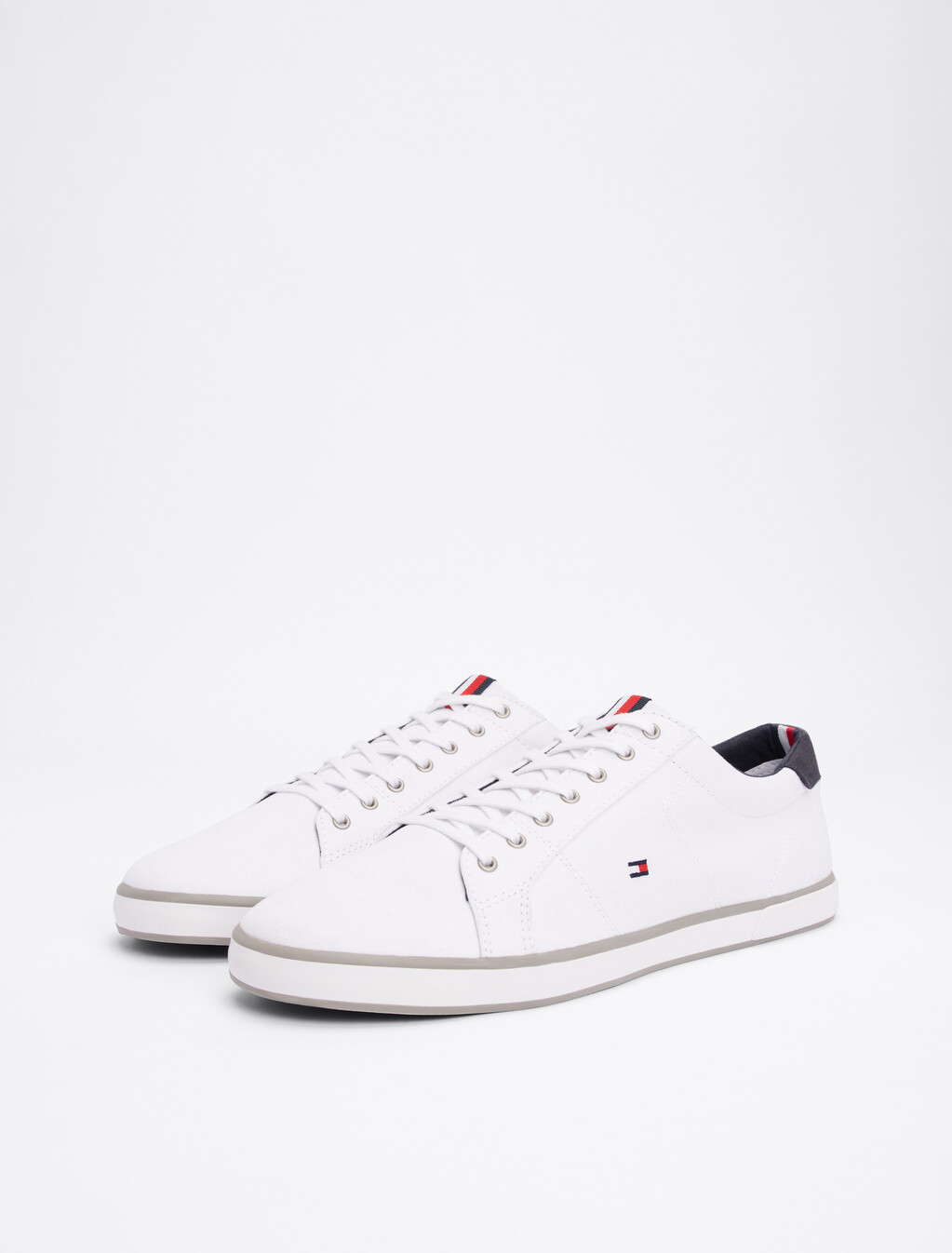 Low Top Lace Up Trainers, WHITE, hi-res